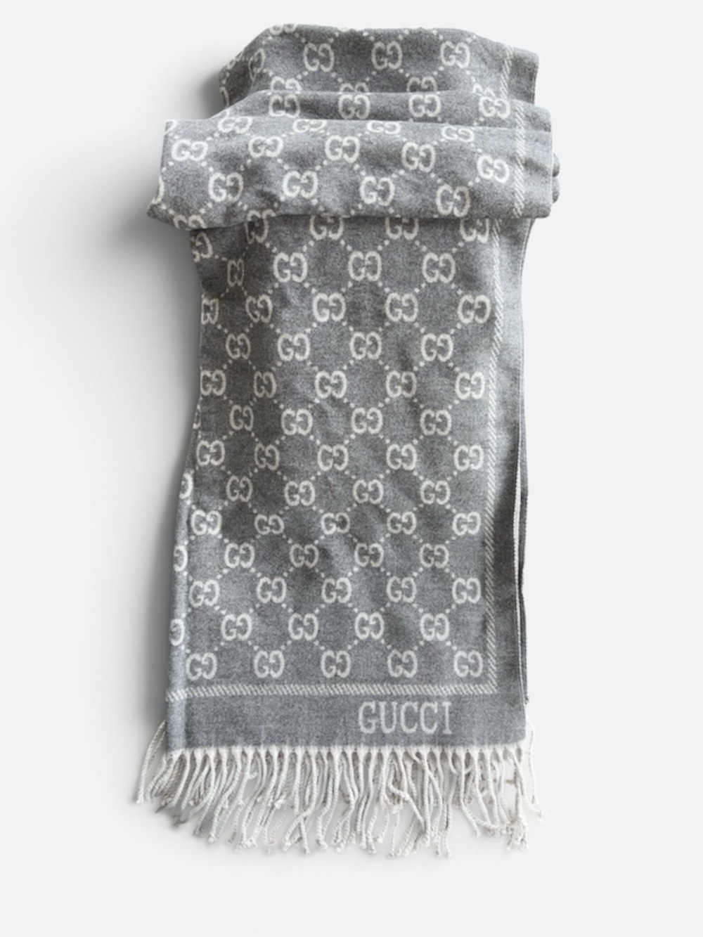 GUCCI GG Monogram Silk & Cashmere Scarf/ Stole/ Shawl NWT - Picture 7 of 13